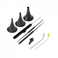 Myringotomy Kit ﾖ Sterile, Myringotomy Knife, Jobson Horne Probe (3mm),  Rosen Inserter, Suction Tubes Bent (16G & 20G),  Suction Controller, Specula (4, 5 & 6 mm), 5/pack NZ3246-5